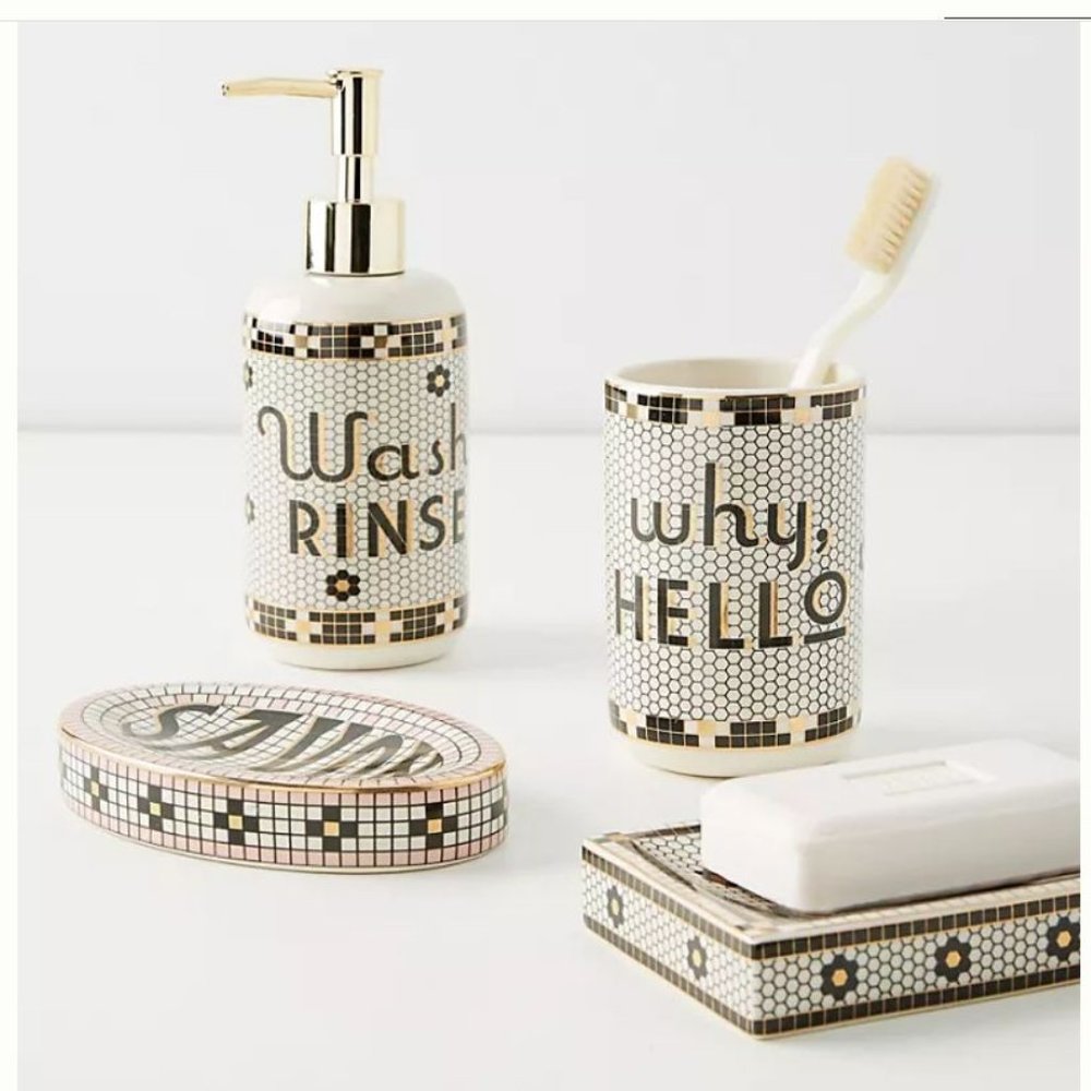 Anthropologie Bistro Bath Canister Onl (Why hello)